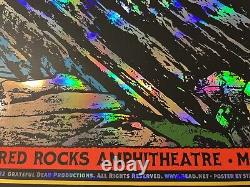 Grateful Dead Very Rare Ap Autograph Foil Concert Poster Red Rocks 1978 #212/230