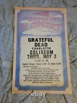 Grateful Dead Very Rare Cardboard Boxing Style Concert Poster