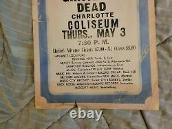 Grateful Dead Very Rare Cardboard Boxing Style Concert Poster