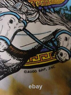 Grateful Dead Vintage 2000 Rare Liquid Blue Tie Dye 3 T-Shirt Lot Men's Size-6X
