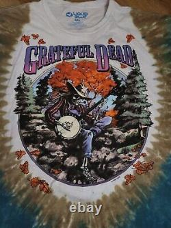 Grateful Dead Vintage 2000 Rare Liquid Blue Tie Dye 3 T-Shirt Lot Men's Size-6X