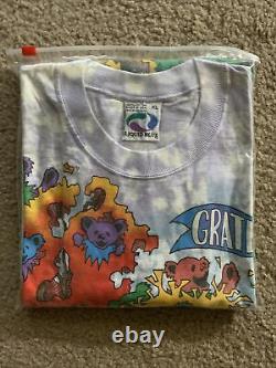 Grateful Dead Vintage T-Shirt 1993 Rise & Fall Tour Shirt Tie Dye XL NOS Rare