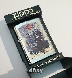 Grateful Dead Vintage Zippo Lighter, Dead Skull Family, Stanley Mouse, 1997 Rare