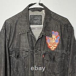 Grateful Dead X Levi's Collaboration BLACK DENIM JACKET Super RARE XL