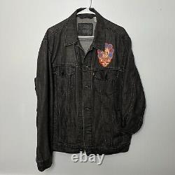 Grateful Dead X Levi's Collaboration BLACK DENIM JACKET Super RARE XL