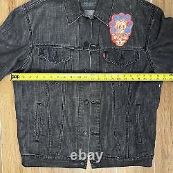 Grateful Dead X Levi's Collaboration BLACK DENIM JACKET Super RARE XL