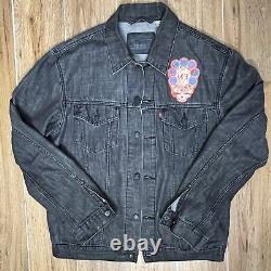 Grateful Dead X Levi's Collaboration BLACK DENIM JACKET Super RARE XL