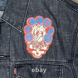 Grateful Dead X Levi's Collaboration BLACK DENIM JACKET Super RARE XL