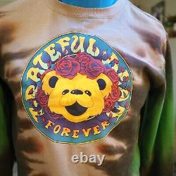 Grateful Dead long sleeve sweatshirt tie dye Size XS Rare Bear Forever