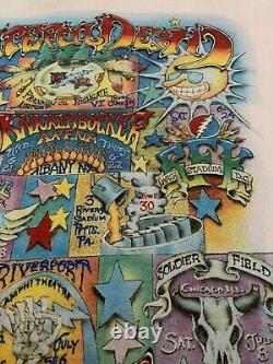 Grateful Dead shirt vintage rare Summer 1995 Tour Cartoon Cities XL