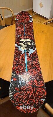 Grateful Dead skull and roses snowboard Burton Easy Livin 158 Rare