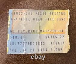 Grateful Dead/the Band Rare Concert Ticket Stub Toronto, On 06/21/1984