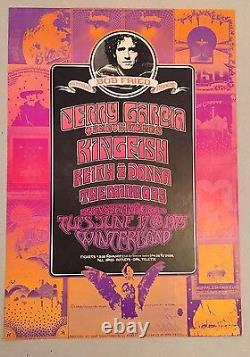 JERRY GARCIA GRATEFUL DEAD 1975 MEMORIAL SHOW BOB FRIED Poster Rare Vintage