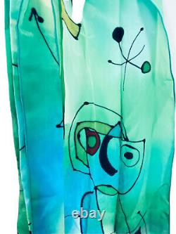J. Garcia Silk Scarf Rare Tie Abstract Collection Art Wear Watercolor Grateful