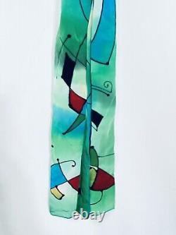 J. Garcia Silk Scarf Rare Tie Abstract Collection Art Wear Watercolor Grateful