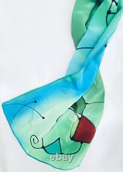 J. Garcia Silk Scarf Rare Tie Abstract Collection Art Wear Watercolor Grateful