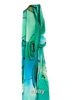 J. Garcia Silk Scarf Rare Tie Abstract Collection Art Wear Watercolor Grateful