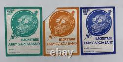 Jerry Garcia Band Backstage Passes Lot of 3 Spring Tour 1983 Grateful Dead RARE