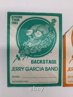 Jerry Garcia Band Backstage Passes Lot of 3 Spring Tour 1983 Grateful Dead RARE