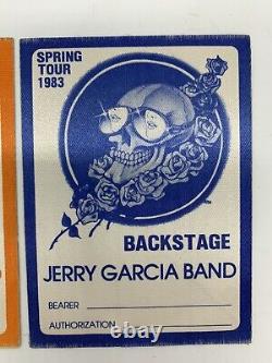 Jerry Garcia Band Backstage Passes Lot of 3 Spring Tour 1983 Grateful Dead RARE