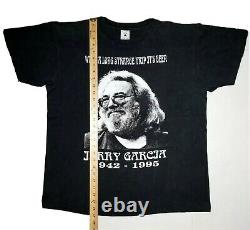 Jerry Garcia Grateful Dead 1942-1995 T-Shirt Single Stitch Delta XL Rare VTG