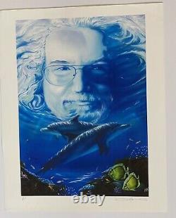 Jerry Garcia Grateful Dead Dolphin Original Ocean Biffle Art Giclee Signed Rare