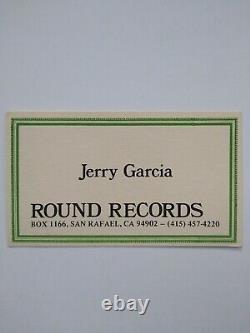 Jerry Garcia Personal Business Card Grateful Dead COA DB Artworks RARE