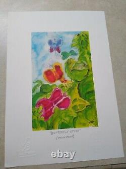 Jerry Garcia RARE PRESS Proof Butterfly Study Grateful Dead COA DB Artworks