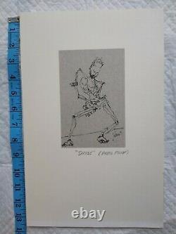 Jerry Garcia RARE PRESS Proof Danse Grateful Dead COA DB Artworks