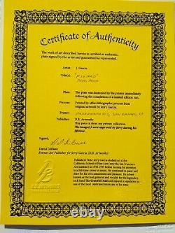 Jerry Garcia RARE Press Proof Figaro 1st. ED. Grateful Dead COA DB Artworks