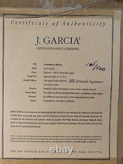 Jerry Garcia Rare Artwork Limited Edition Offset Lithograph Grandma's House