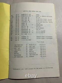 MEGA-RARE Grateful Dead Bob Dylan Tom Petty Summer 1986 Tour Itinerary Crew Only