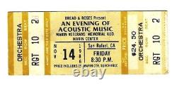 Mega Rare Jerry Garcia & John Kahn 11/14/86 San Rafael CA Ticket! Grateful Dead