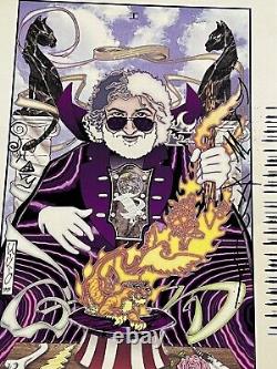 Mikio Grateful Dead Rare Print from 1995 of Jerry Garcia The Magician Signed