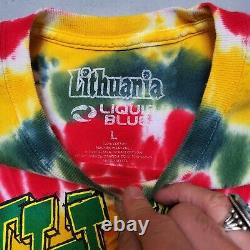 NEW GRATEFUL DEAD LITHUANIA 1996 Tshirt Liquid Blue Basketball Tee Sz L RARE