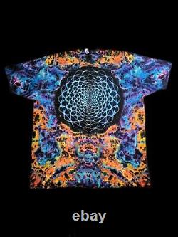 One of a kind Tie dye Men's 2XL Fits 3X. Mandala Custom Tie Dye grateful dead