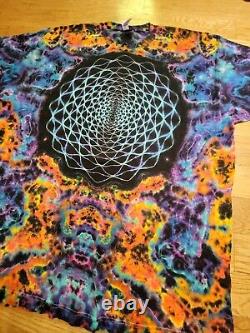 One of a kind Tie dye Men's 2XL Fits 3X. Mandala Custom Tie Dye grateful dead