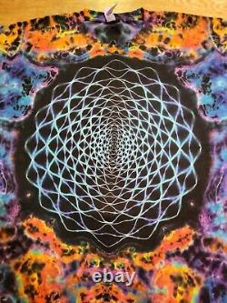 One of a kind Tie dye Men's 2XL Fits 3X. Mandala Custom Tie Dye grateful dead
