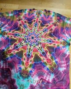 One of a kind Tie dye Men's 2XL. Mandala Tie Dye grateful dead Shibori Ron Star