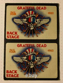 Original Grateful Dead Backstage Pass Fall Tour 1982 Rare Uncut Double OTTO