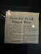Pigpen -grateful Dead-authentic Original Obituary-vintage San Francisco-rare