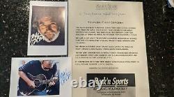 Pair Jerry Garcia Signed Autographed 3x5 photos GRATEFUL DEAD w COA Rare