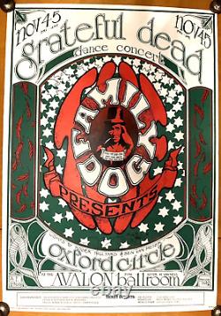 RARE 1966 GRATEFUL DEAD CONCERT POSTER FD-33 SIGNED by MOUSE SUPERB CONDITION