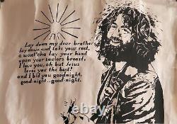 RARE 1970 Grateful Dead Poster Jerry Garcia We Bid You Goodnight Live/Dead Album