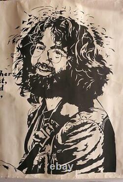 RARE 1970 Grateful Dead Poster Jerry Garcia We Bid You Goodnight Live/Dead Album