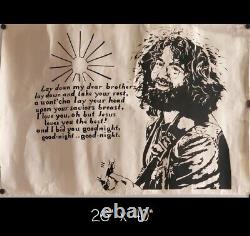 RARE 1970 Grateful Dead Poster Jerry Garcia We Bid You Goodnight Live/Dead Album