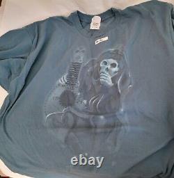 RARE 1974 Jester Stanley Mouse Cloak Skull Grateful Dead T-Shirt 2XL Island Blue