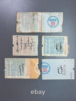 RARE 1977 Grateful Dead ticket stub Englishtown NJ 9/3/1977 Plus 4 Others