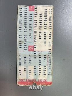 RARE 1977 Grateful Dead ticket stub Englishtown NJ 9/3/1977 Plus 4 Others