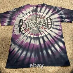 RARE 1990 Grateful Dead 25 Years Dead Rose Purple Tie Dye Size Large